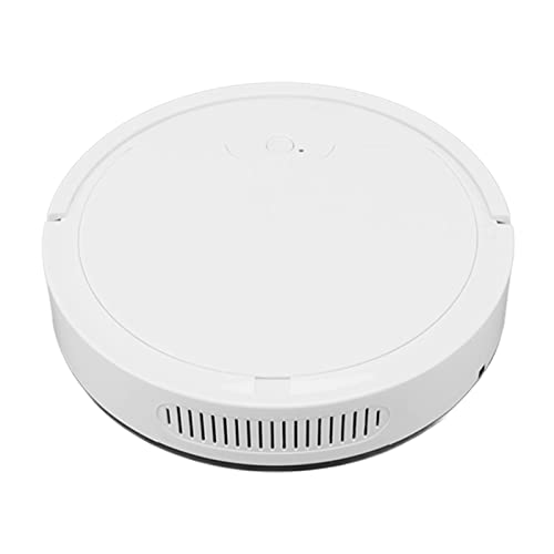 Yctze Barredora Robótica Automática, Aspiradora Robot 3 en 1 Carga USB Negra 1800Pa Función de Temporización de Succión Fregona Automática Inteligente Caja de 400ML para el Hogar Cocina (Blanco)