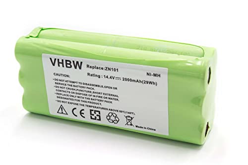 vhbw NiMH batería 2000mAh (14.4V) para Robot limpiasuelos Robot autónomo de Limpieza Sichler PCR-1550M, Puppyoo V-M600, VBot T270