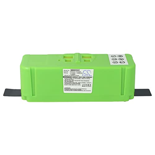 vhbw Batería Recargable Compatible con iRobot Roomba 677, 680, 681, 685, 690, 691, 695, 696 aspiradora, Robot Limpieza (5200 mAh, 14,4 V, Li-Ion)