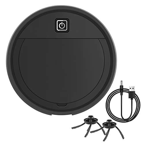 LINGLOUZAN Robot inteligente aspirador vacío 2 en 1 robot aspirador vacío y fregona combinación, superdún, silencioso, para de animales, suelos duros, alfombras de bajo