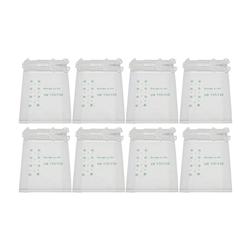 ZULOW Bolsas for el Polvo + Ambientador Accesorios for aspiradoras Bolsa for el Polvo, Compatible con Vorwerk VK135 VK136 FP135 FP136 Kobold135 Kobold136 VK369 (Color : 8 PCS)