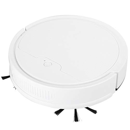 Atyhao Aspiradoras robóticas 1600 Pa 2000 mAh 3 en 1 Carga USB aspiradora Inteligente barredora máquina barredora súper Delgada, silenciosa, automática, aspiradora Robot para Mascotas, (Blanco)