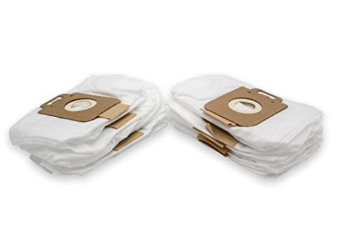 vhbw 10x bolsa compatible con Nilfisk/Alto GM Great Dane, Mocca, Pelican, Pelican - King, Seasons, Siena aspiradora - vellón micro, blanco