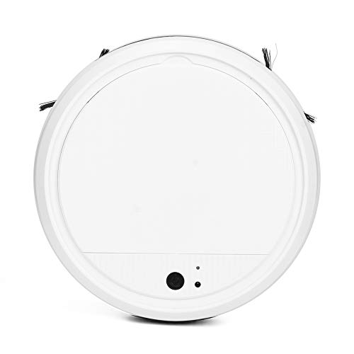 Kudoo Aspiradora Robot, Limpieza de Barrido con Luz Ultravioleta, Barredora de Vacío Inteligente Anti-caída Aspiradora 2 en 1 de bajo Ruido Y Fregona para Alfombras de Pelo de Mascotas(Blanco)