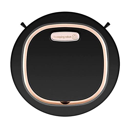 Jikoiuty Robot Aspirador 3 en 1 Barrido Fregona Robot de Limpieza Hogar Alfombra de Piso Barredora Colector de Polvo,Negro