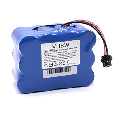 vhbw Batería Compatible con H.Koenig SWR22 aspiradora (1500 mAh, 14,4 V, NiMH)