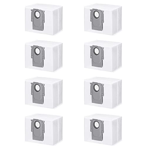 KOSHIFU 8pcs Bolsas de Aspiradora para Roborock Q7 Max Plus / Q7 Plus / S7 MaxV Ultra Bolsas de Repuesto para Roborock Bolsas de Accesorios de Recambios para Xiaomi Roborock Estación de Aspiración