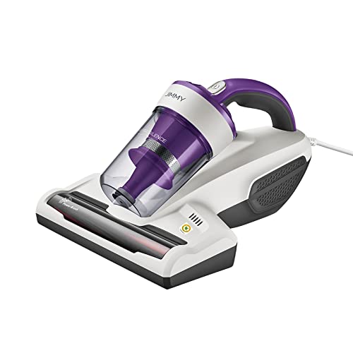 Jimmy JV12 Aspirador Antiacaros, Aspirador de Colchones Aspiradora de Mano 400W, 10kPa, Esteriliza Superficies con Luz UV-C, Cepillo de Rodillo Compuesto, Ultrasonidos, Hepa Filtro