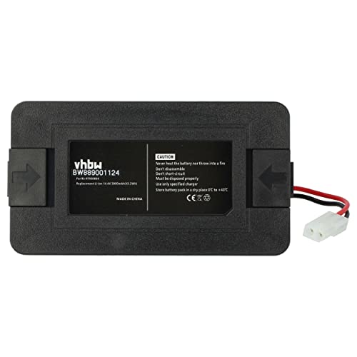 vhbw Batería Compatible con Bagotte i7 aspiradora Negro (3000 mAh, 14,4 V, Li-Ion)