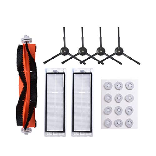 Chshe Accesorios para Xiaomi 2/Roborock T65 S6 Robot Aspirador Repuesto 1 Cepillo Roll 2 Filtros 4 Cepillos Laterales 12 Filtros - Set de Repuesto