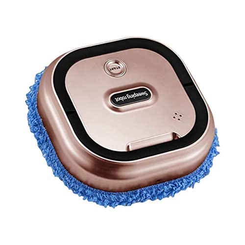 Milageto Robot Mop, y seco, bajo Ruido, Carga USB, automático, 2 en un, Robot Aspirador, Robot de Limpieza doméstico/para Vinilo, Oro and Rosa