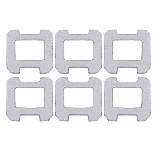 6 unidades de almohadillas de limpieza de repuesto para limpiaparabrisas Ecovacs Winbot W1 / W1 Pro Ventana Aspiradora Robot, Lavables, Microfibra