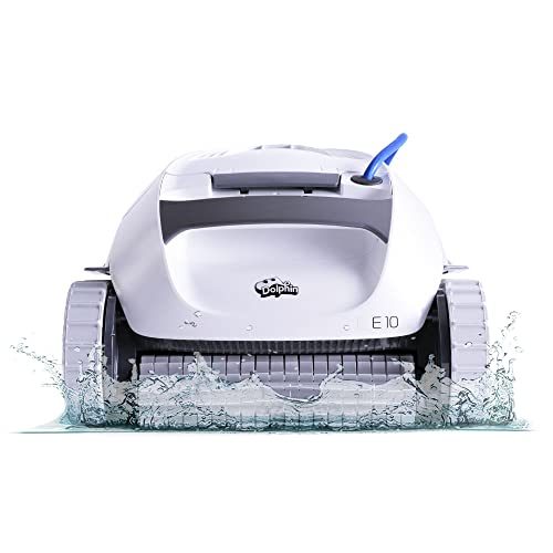 Robot limpiador automático Dolphin E10 para piscinas, con cesta de filtro de carga superior, fácil de limpiar, ideal para piscinas desmontables de hasta 9 metros