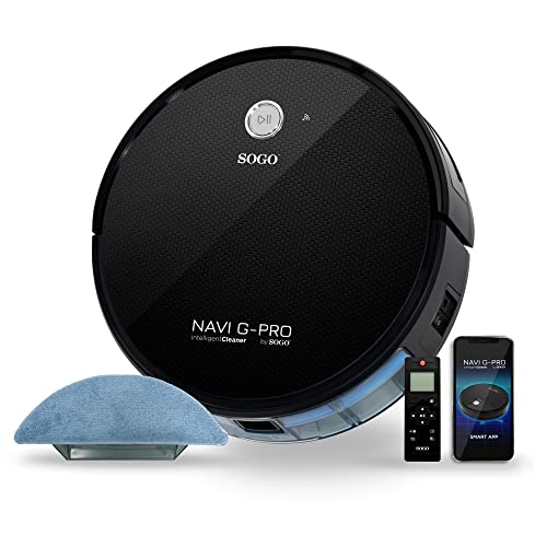 SOGO ASP-SS-16080 Robot Aspirador Inteligente BLDC Motor 2700 PA,GYRO WiFi, ASPIRA Y FREGA