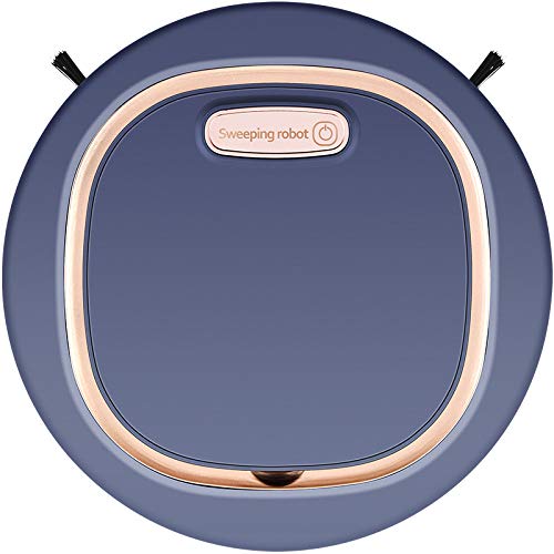 Cosmin Aspiradora Robot, SuccióN Fuerte, Robot Aspirador SúPer Delgado Inteligente Robot Limpiador AutomáTico Recargable Azul