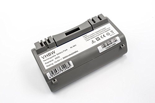 vhbw NiMH batería 3600mAh (14.4V) Compatible con Robot limpiasuelos Robot autónomo de Limpieza reemplaza AEG SP385-BAT, SP5832