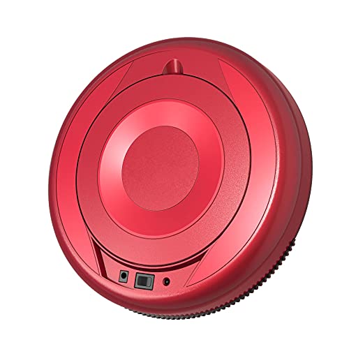 LAHappy Aspirador Robot, Robot Aspirador con función de Limpieza, con Sistema Anticolisión y Sensor de Protección Anticaída, Robots Friegasuelos para Suelos Duros y Alfombras,Rojo