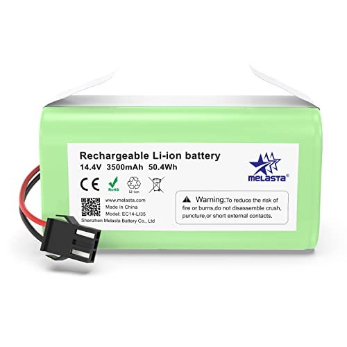 14.4V 3500mAh Li-Ion Batería de Reemplazo para Conga Excellence 990 950 1090, Ecovacs Deebot N79 N79S DN622, Eufy RoboVac 11 11S 12 15C 30 30C 35C, IKOHS NETBOT S14 S15