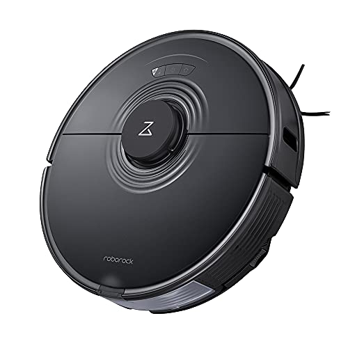 roborock S7 Robot Vacuum-Mop 2500Pa Succión Fuerte 3000 Vibraciones por Minuto Aspiradora de trapeador sónico Intenso Levantamiento automático de trapeadores Mapeo de múltiples Niveles (Negro)