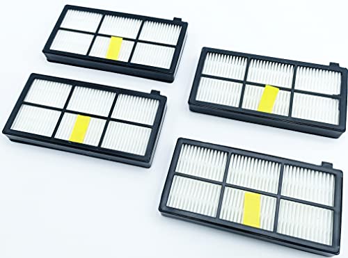 Kit 4 Filtros TEKLiNe Compatible para iRobot Roomba 800 900 Aspiradora Serie Accesorios Repuesto Filtro Aspiradora Inalámbrico Robot 800 900 Serie Reemplazo