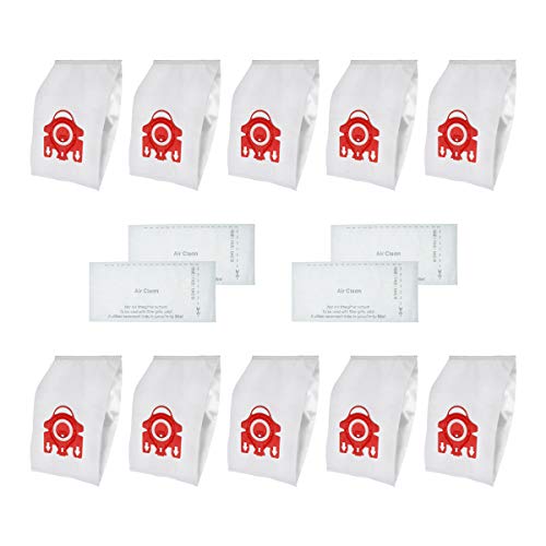 WuYan - Bolsas sintéticas de recambio para el polvo compatibles con aspiradora MIELE FJM C1 y C2 con 4 filtros HEPA de alto rendimiento