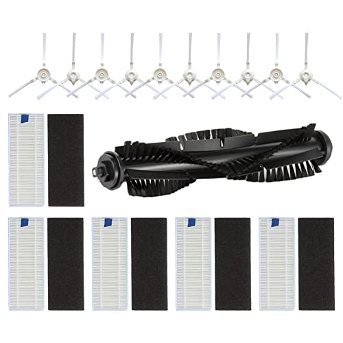 HNTYY Conjunto de 16pcs Filtro de Esponja de reemplazo MIAN Cepillos Laterales Kit Fit para Rowenta Explorador Serie 20 Accesorios de aspiradora robótica.