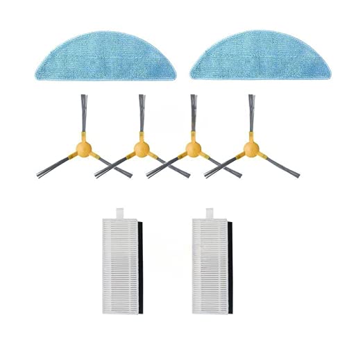 ZULOW Cepillo Lateral + Filtro + mopa + Cepillo de Rodillo, Compatible con NEATSVOR X500/X600, Compatible con Tesvor T8 M1 S6 Robot Aspirador Accesorio Kit de Repuesto (Color : Navy Blue)