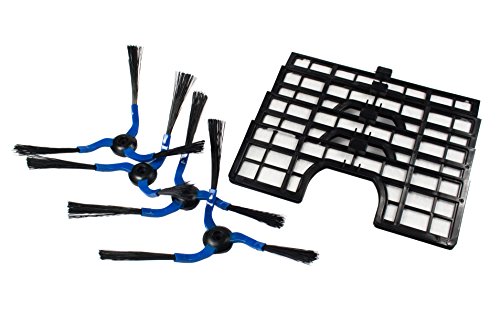 4 cepillos laterales y 4 filtros compatibles con Samsung Navibot SR/VCR 8847, 8848, 8849, 8850, 8855, 8857, 8875, 8877, 8895 de Hannets