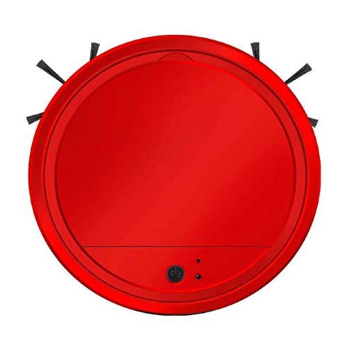 MZXUN Robot de Barrido Delgado, Inteligente de Alta succión del Aspirador robótico, de Pelo del Animal doméstico del hogar, alfombras, Rojo