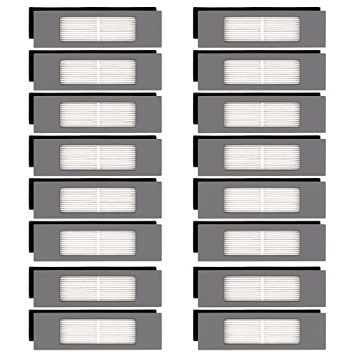 (16 Piezas) Filtro HEPA para Robot Aspirador Ecovacs DEEBOT OZMO 920 950 T8 AIVI Max T9 T5 N5 N7 N8+ N8 Pro Plus DX55 DX93 DJ65, Robot Aspirador Kit de Filtros, Piezas de Repuesto 5 Filtros