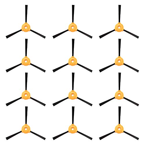 MIRTUX Kit de 12 cepillos Laterales Conga Excellence 990 y Slim 890. Pack de cepillos para aspiradora Robot cecotec Conga. Cepillo Lateral.