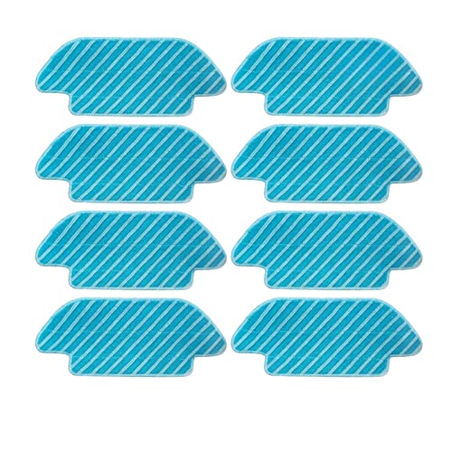 Aspiradora Cepillo Lateral Principal Filtro Hepa Trapeador Compatible For Cecotec Conga 4090 4490 4690 5090 5490 6090. Piezas De Repuesto For Robot Aspirador (Color : 8 Mop Cloths)