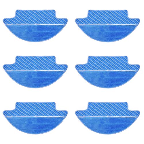 MIRTUX Pack de 6 MOPAS para Conga 3090. Kit de Accesorios de Recambio para Robots aspiradora Conga con paños para Limpieza