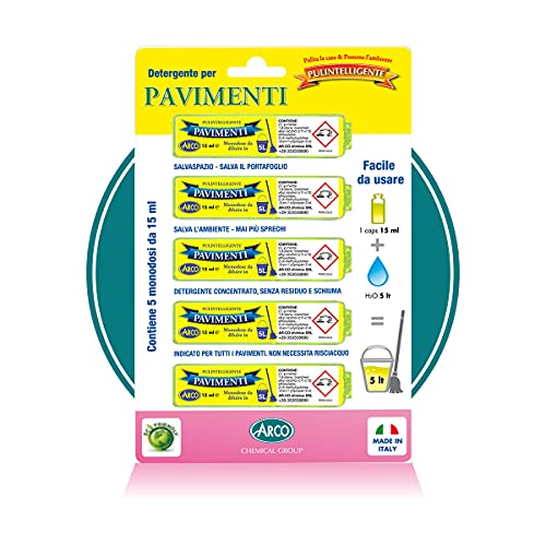 Limpiador de suelos Ecofriendly | 5 monodosis ahorro de espacio | Detergente para suelos para lavado manual y compatible con todo tipo de robots mopas de suelos con perfume floral