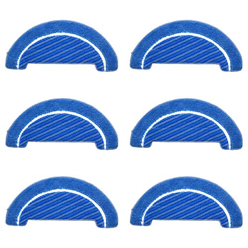 MIRTUX Kit de 6 MOPAS de Repuesto para Conga 1090, 1099 y 1790. Pack de Accesorios de Recambio para Robots aspiradora Conga con mopas